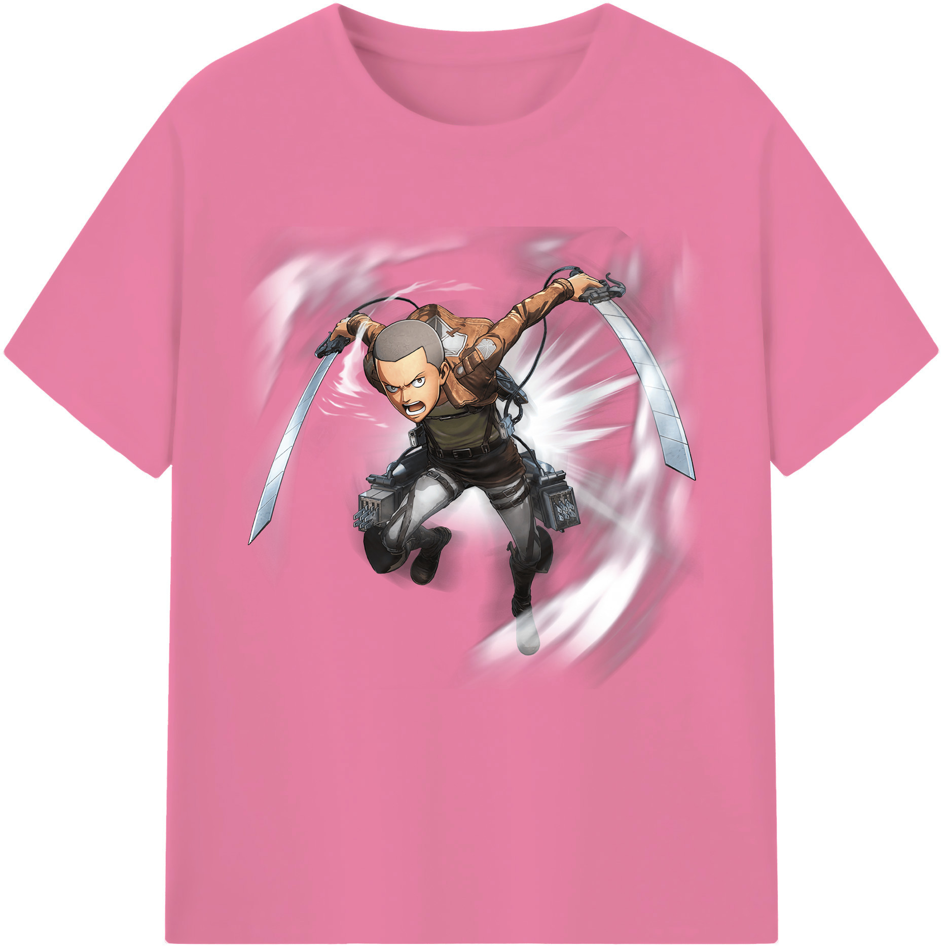 （画像用） 進撃の巨人 コニー·スプリンガー Attack on Titan Connie Springer 綿100％半袖Tシャツ（フロントプリント）